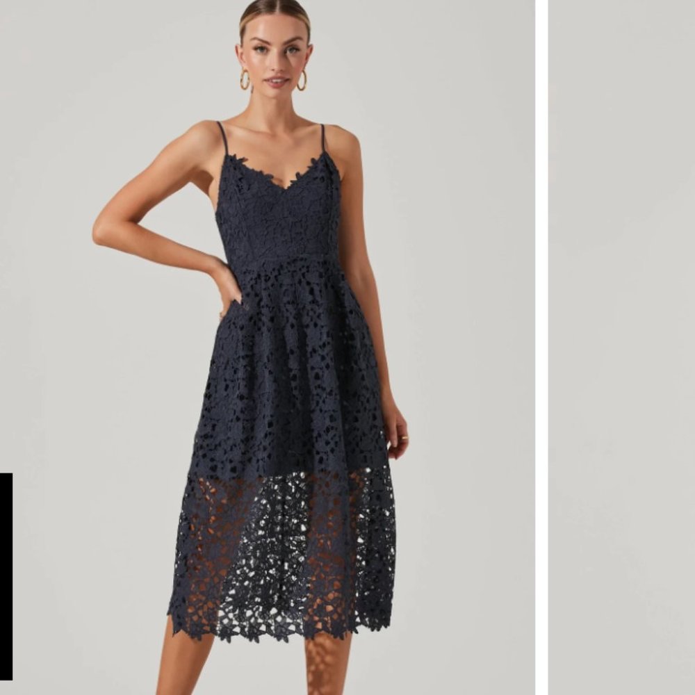 ASTR LACE MIDI DRESS